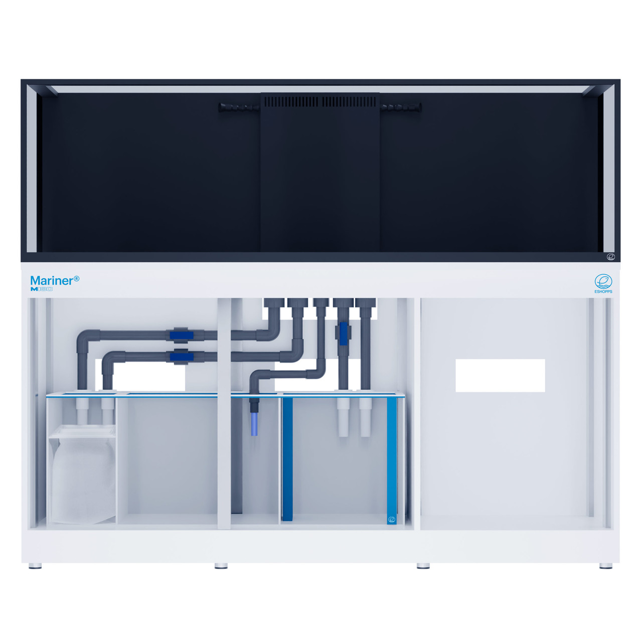 Eshopps Mariner 180 Rimless Aquarium w/ Stand 180 gal White