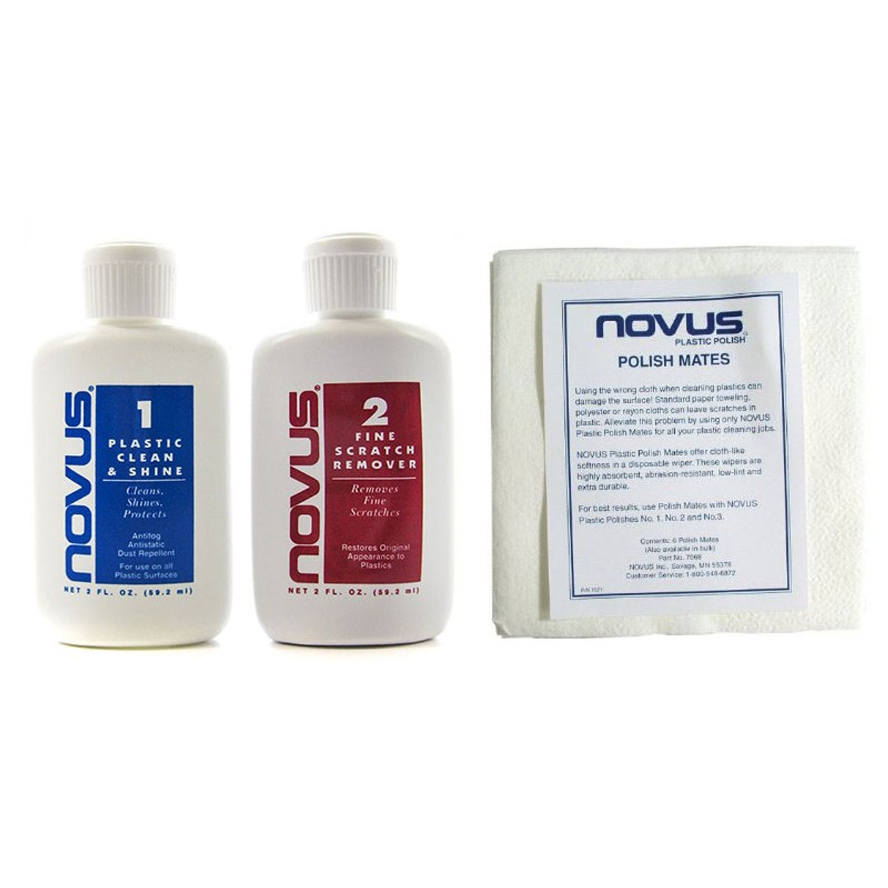 Novus Plastic Polish & Cleaning Set With Cloths