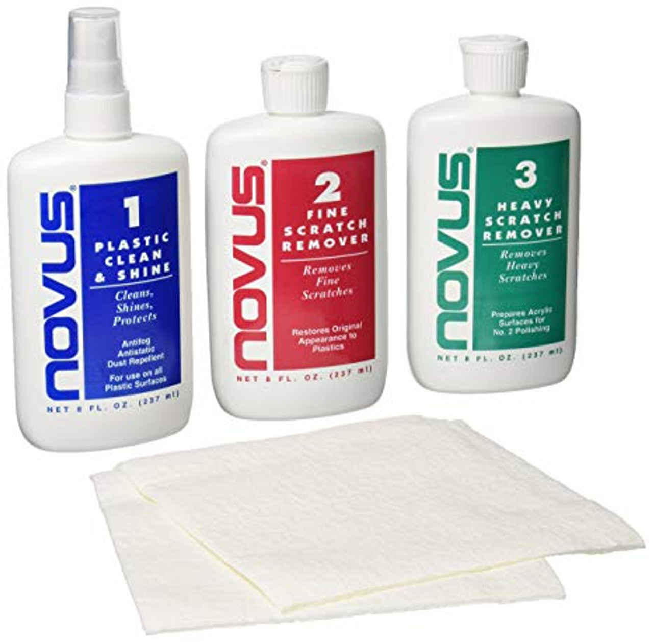 Novus Plastic Polish Kit 8 oz - #1,2, 1 Polish Mate