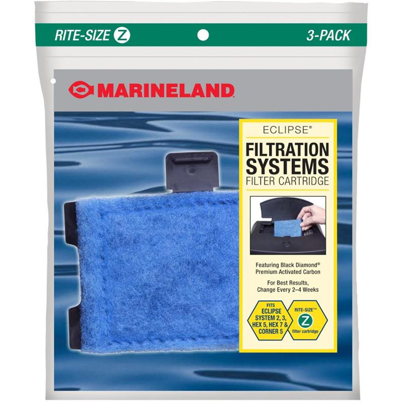 Marineland Eclipse Filtration Systems Filter Cartridge RiteSize Z 3pk