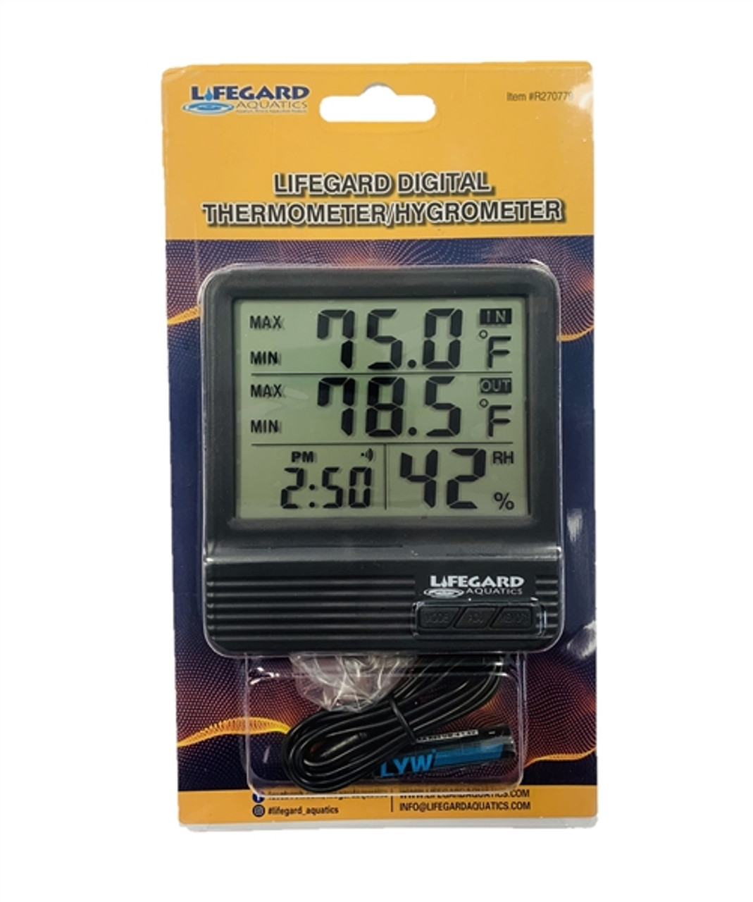 Digital Thermometer / Hygrometer - Lifegard Aquatics