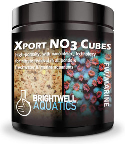 Brightwell Xport-NO3 1/2" Cubes Biological Nitrate Removing Filtration Media, Jar 500mL