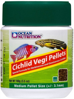 Ocean Nutrition Cichlid Vegi Pellets Medium 100g