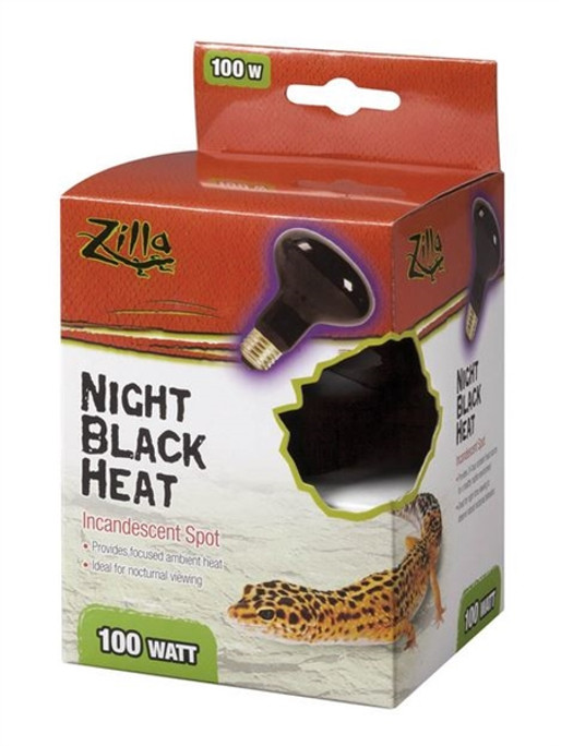 Zilla Night Black Light Incandescent Spot Basking Bulb 100 Watt