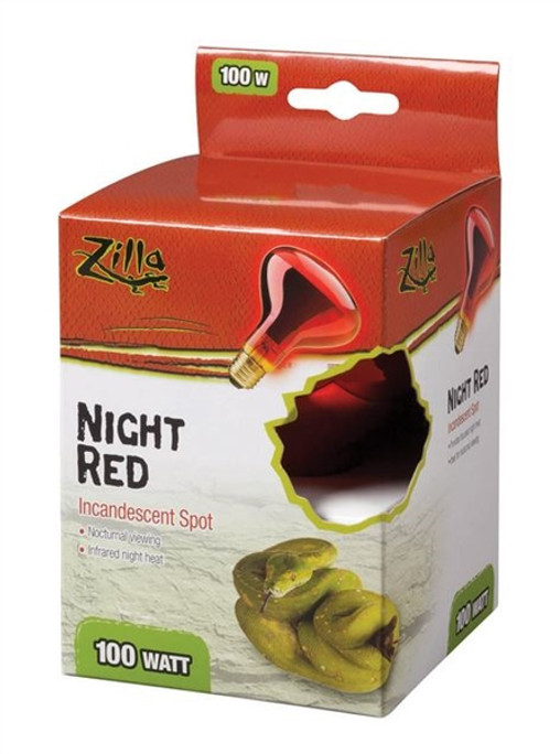 Zilla Night Red Incandescent Spot Basking Bulb 100 Watt