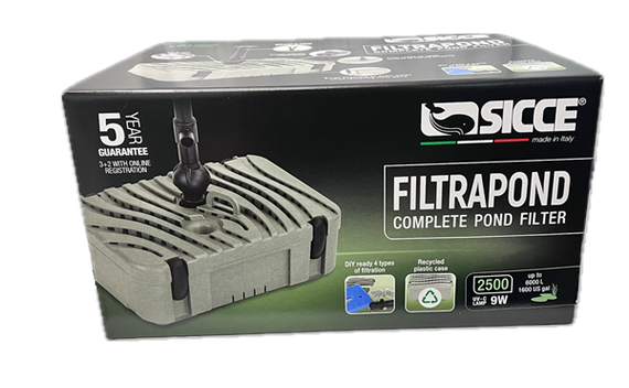 Sicce FILTRAPOND 2500 Filter 660 gph 9w UV-C