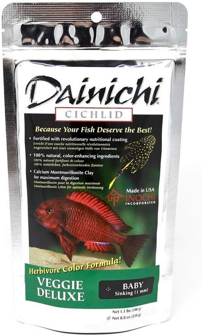 Dainichi Veggie Deluxe Cichlid Sinking Baby Pellet 8.8oz