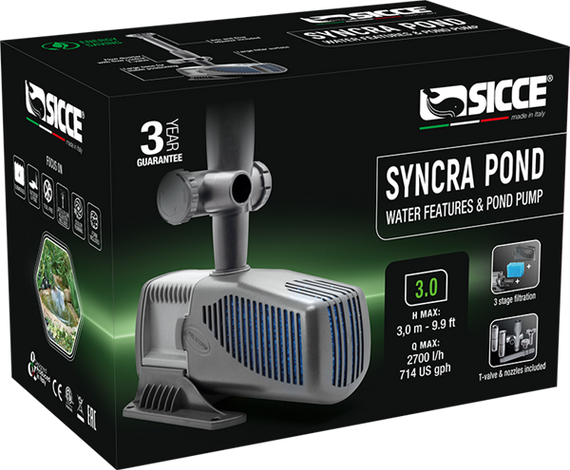 Sicce SyncraPond 3.0 Pond Pump with Fountain 714gph