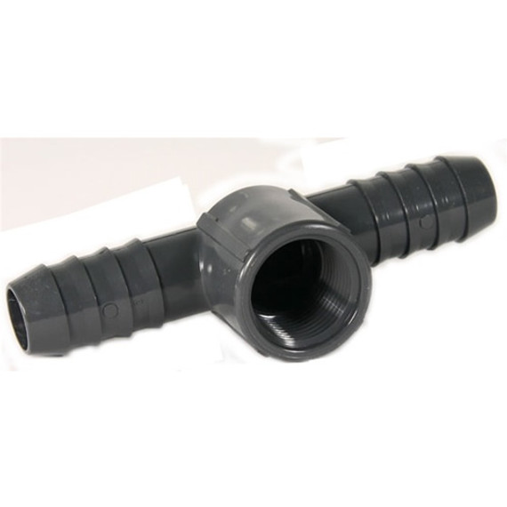 Tee Insert Adapters 1/2" FPT x 3/4" Hose Barb x 3/4" Hose Barb