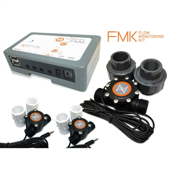 Neptune Flow Monitoring Kit (FMM, (2) FS-50, (4) 1/2" Adapters, (1) FS-100, (2) 1" Union