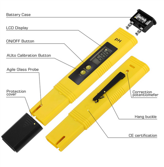Aquarium Elements Handheld Digital pH Meter
