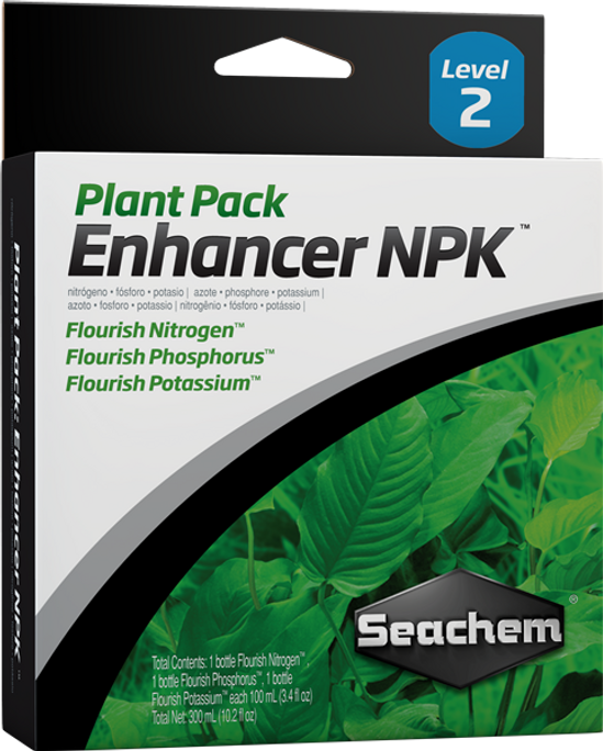 Seachem Plant Pack: Enhancer (NPK) 3 x 100 mL (Flourish Nitrogen, Flourish Phosphorus, Flourish Potassium)