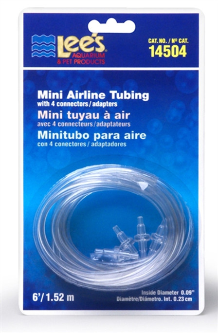 Lee's Mini Airline Tubing 6' w/4 Connectors