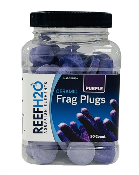 ReefH2O Bulk Ceramic Frag Plug Purple 50 Count Jar