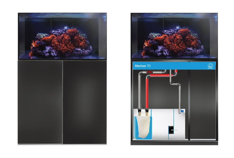 Eshopps Mariner 70 Rimless Aquarium w/ Stand 70 gal Black