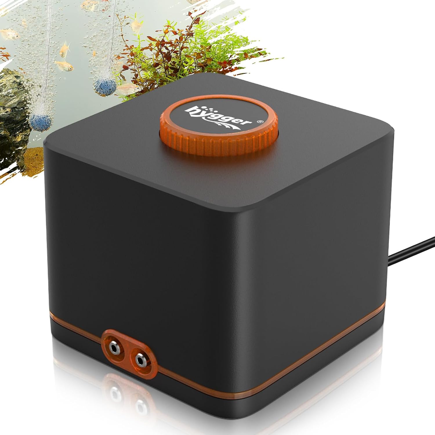 Hygger AC Ultra Quiet Air Pump w/ 2 Ports HG095-4W