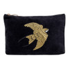 Elizabeth Scarlett Swallow Charcoal Mini Pouch