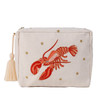 Elizabeth Scarlett Lobster Cream Wash Bag