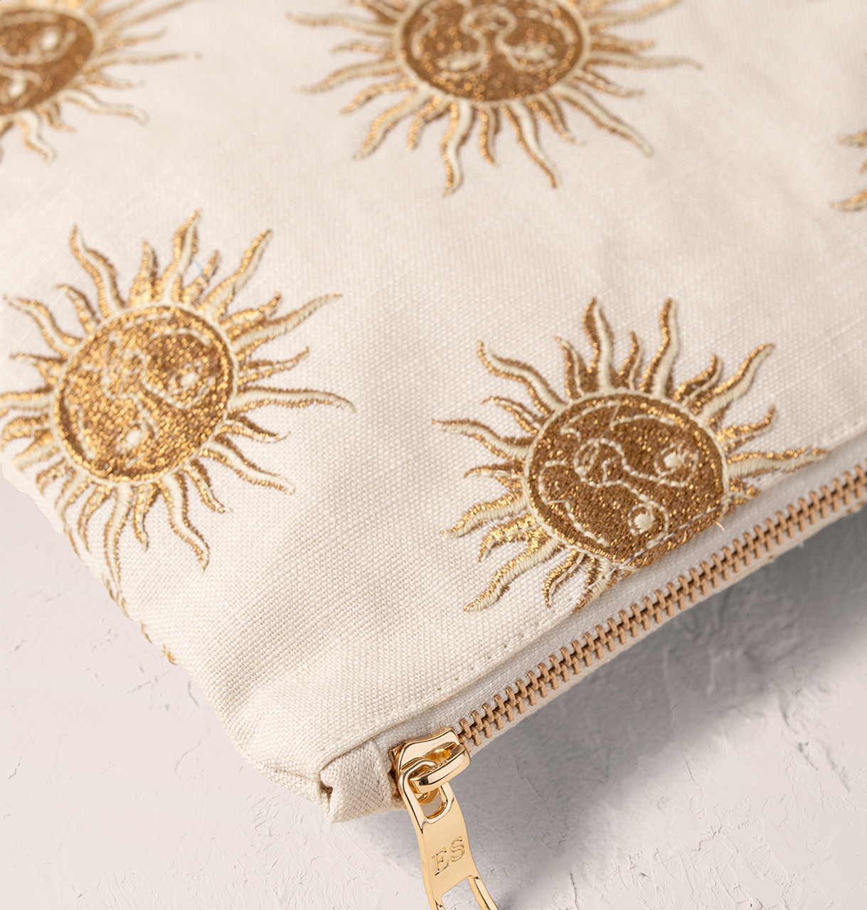 【Elizabeth Scarlett】Sun Goddess Oat Cotton Everyday Pouch Elizabeth Scarlett Sun Goddess Oat Cotton Everyday Pouch