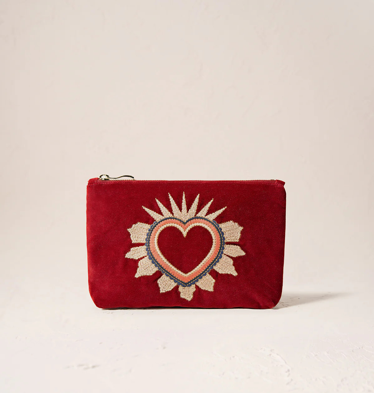 Elizabeth Scarlett Enchanted Heart Rouge Velvet Mini Pouch | Bath