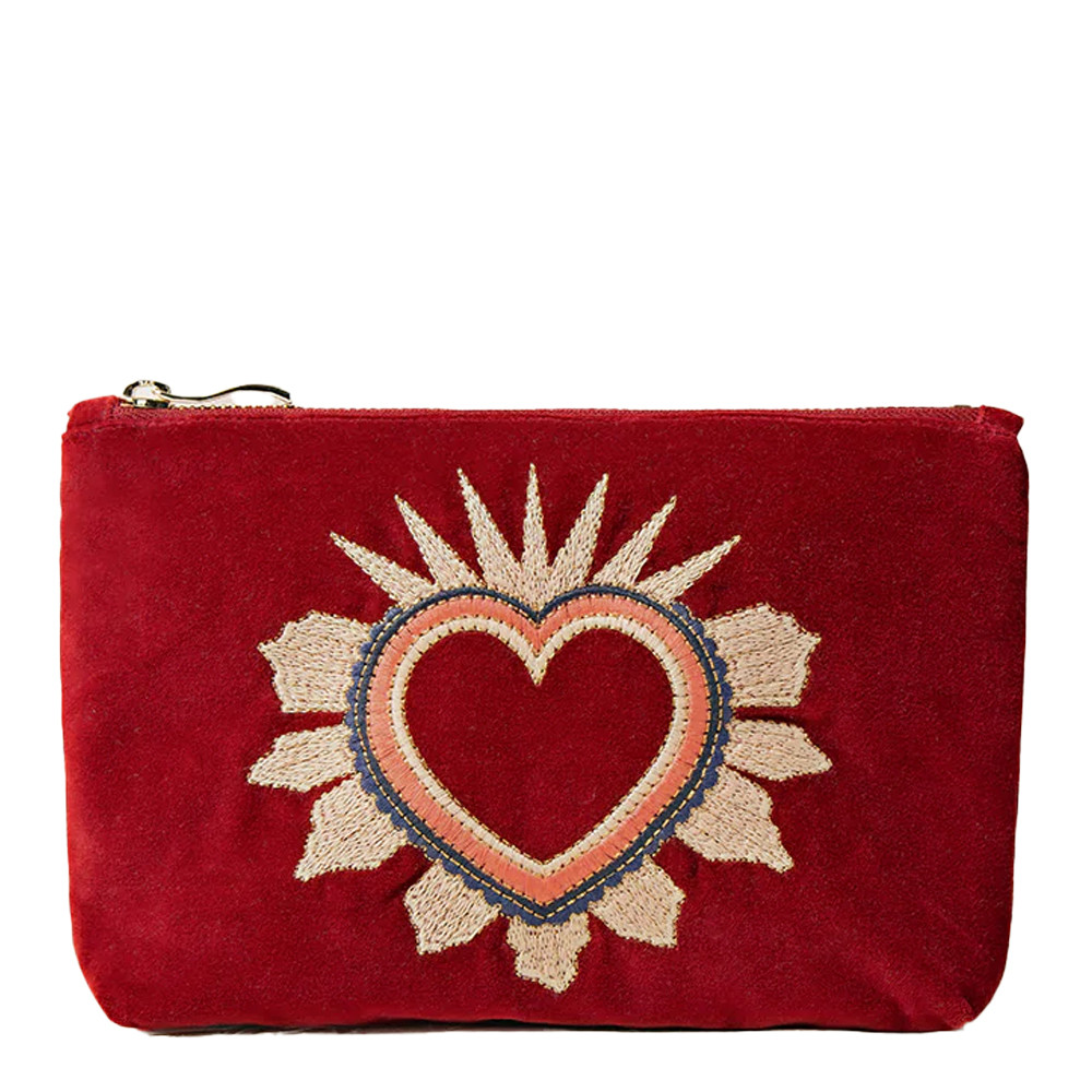 Elizabeth Scarlett Enchanted Heart Rouge Velvet Mini Pouch | Bath
