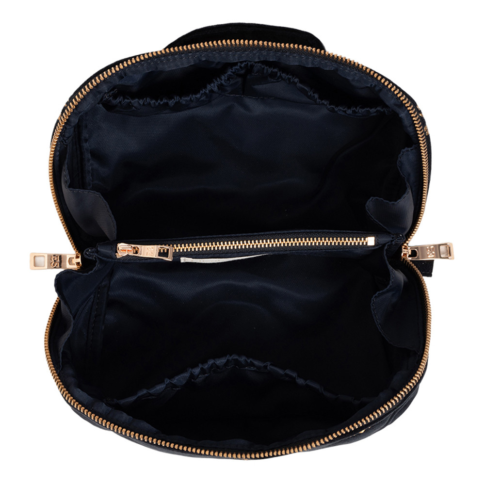 【Elizabeth Scarlett】メイクアップバッグ ハニービー Elizabeth Scarlett Honey Bee Charcoal Velvet Open Flat Makeup Bag