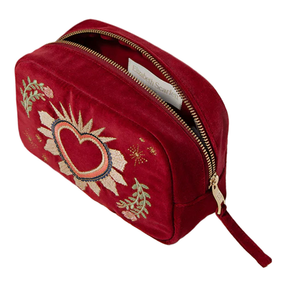 Elizabeth Scarlett Enchanted Heart Rouge Velvet Makeup Bag | Bath