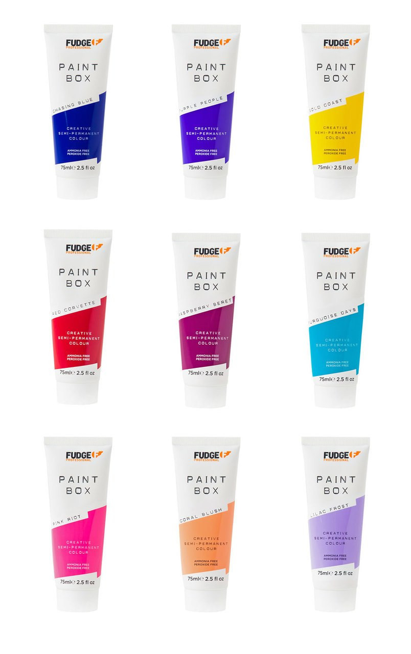 Fudge Paintbox Hair Dye Colour Chart