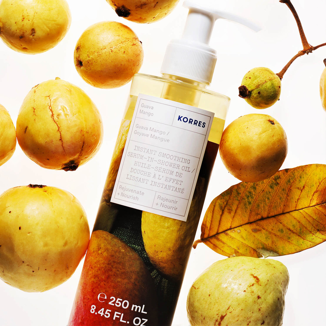 Korres Guava Mango Instant Smoothing SerumInShower Oil Bath & Unwind