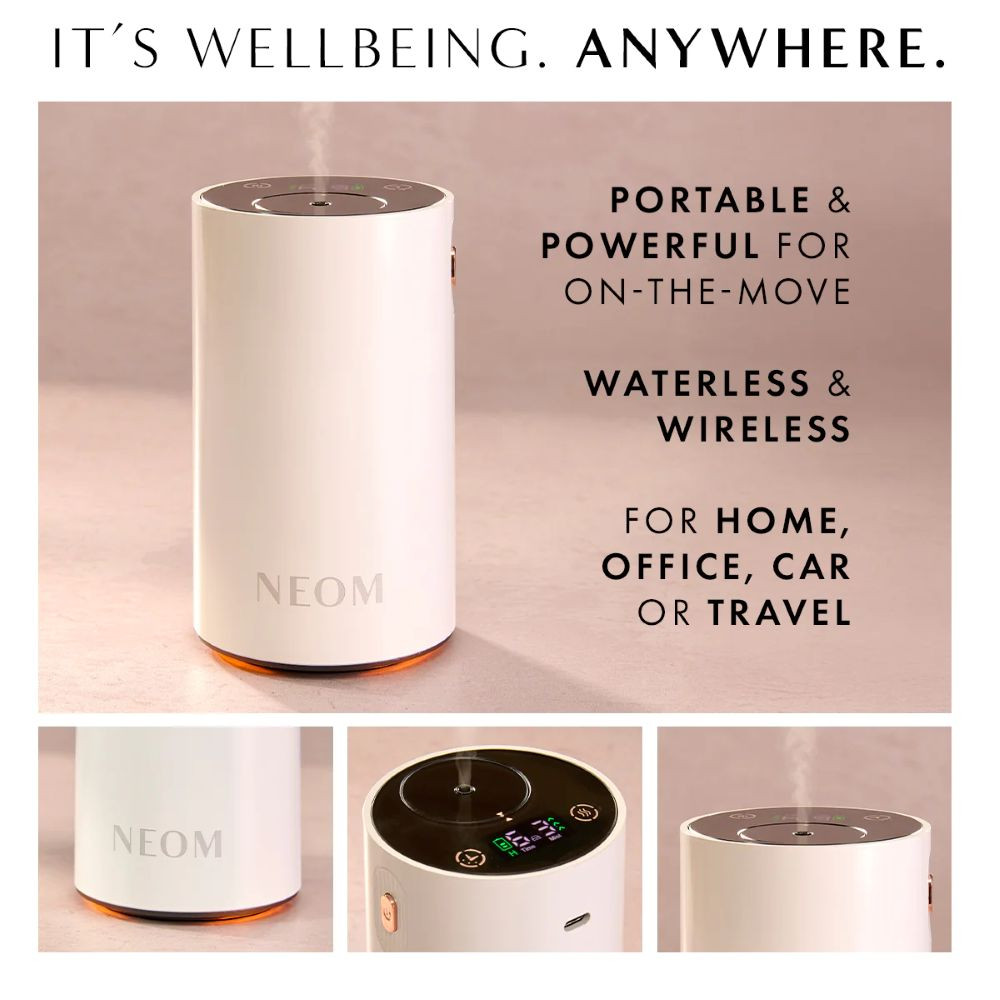NEOM Wellbeing Pod Mini+ Waterless Essential Oil Diffuser - White | Bath &  Unwind | Official Stockist