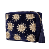 Elizabeth Scarlett Navy Sun Goddess Wash Bag