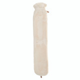 Aroma Home White Faux Fur Long Hot Water Bottle 