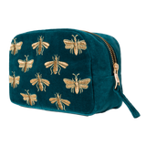 Elizabeth Scarlett Honey Bee Rich Blue Cosmetics Bag