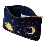 Elizabeth Scarlett Celestial Navy Velvet Everyday Pouch Elizabeth Scarlett Celestial Navy Velvet Everyday Pouch