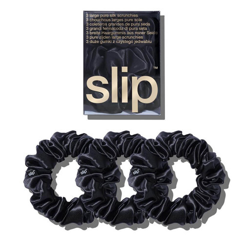 Slip Pure Silk Black Scrunchies Bath & Unwind Official Stockist
