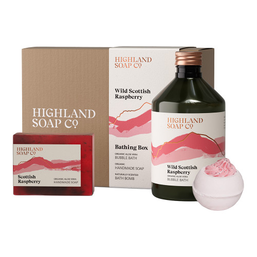 Highland Soap Company Bathing Box Wild Scottish Raspberry