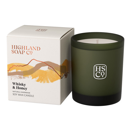 Highland Soap Company Whisky & Honey Soya Wax Candle