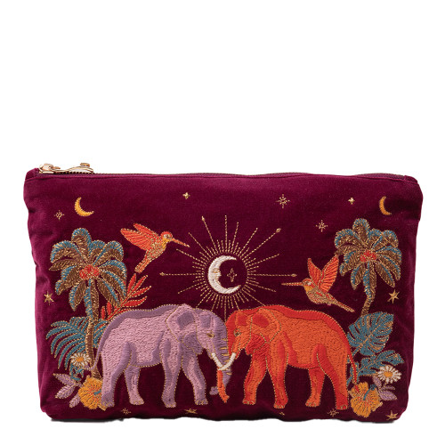 Elizabeth Scarlett Enchanted Elephant Ruby Velvet Everyday Pouch