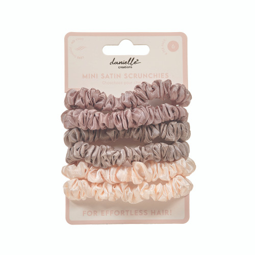 Danielle Mini Satin Scrunchies 6 pack Danielle Mini Satin Scrunchies 6 pack