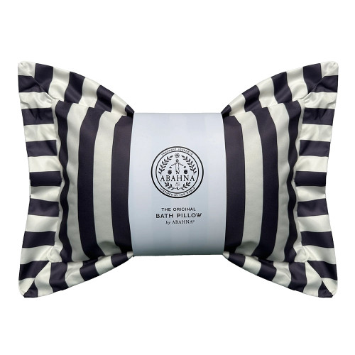 ABAHNA Bath Pillow & Cover - Black & White Stripe