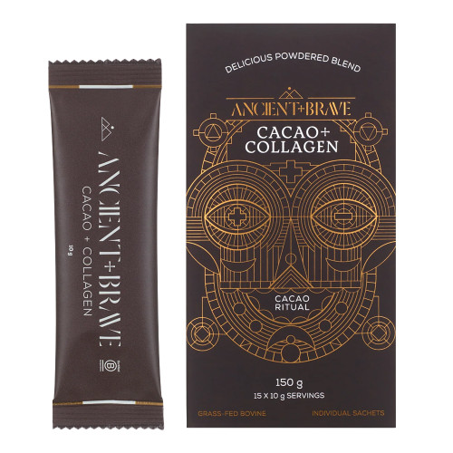 Ancient + Brave Cacao + Collagen Sachets 15 x 10g
