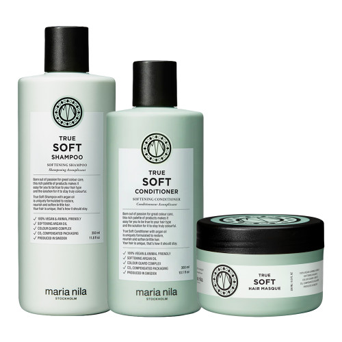 Maria Nila True Soft Shampoo, Conditioner & Masque Set