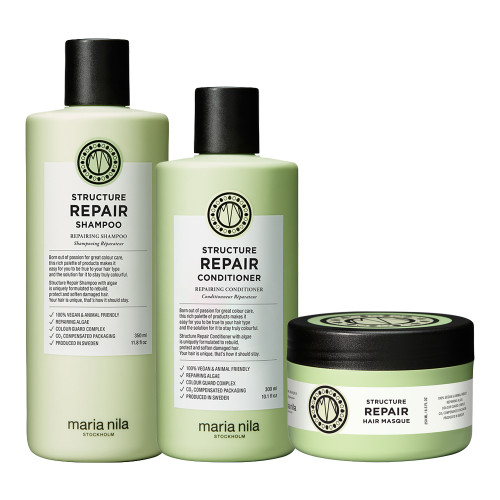 Maria Nila Structure Repair Shampoo, Conditioner & Masque Set