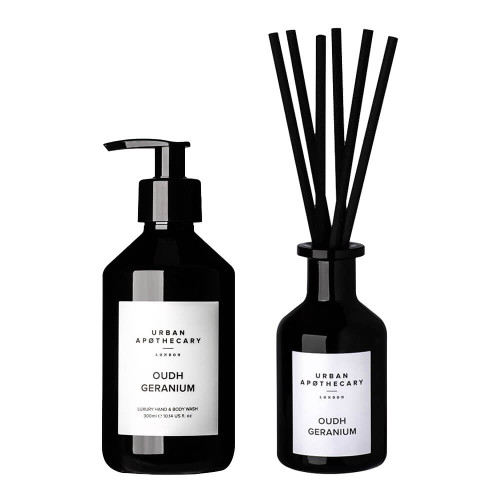 Urban Apothecary (Worth £72) Oudh Geranium Hand Wash & Diffuser Duo