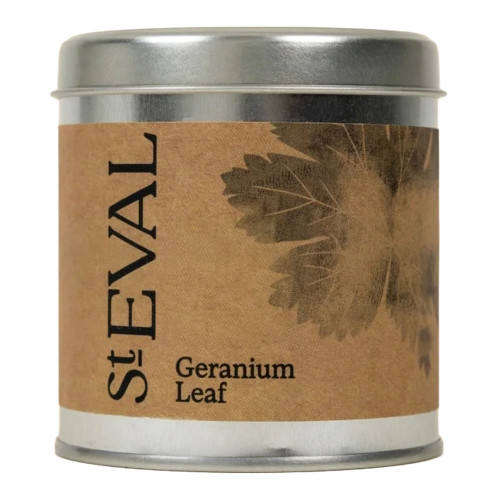 St Eval Candle Geranium Leaf Tin Candle