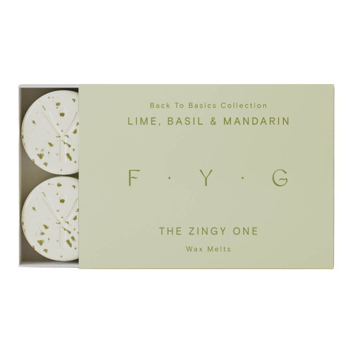 F.Y.G Find Your Glow Lime Basil & Mandarin Wax Melts - 6 Pieces