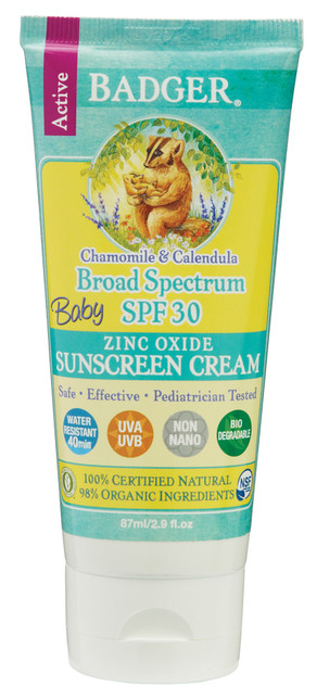 Badger Balm Baby Chamomile & Calendula Sunscreen Cream SPF30
