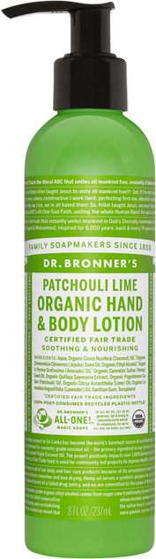 Dr Bronner's Organic Patchouli Lime Hand & Body Lotion 236ml