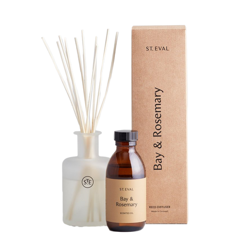 St Eval Candle Bay & Rosemary Reed Diffuser Set