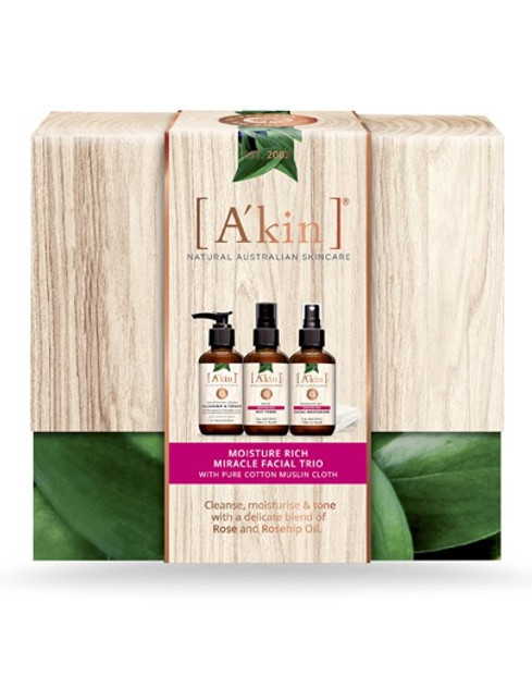 A'kin Moisture Rich Miracle Facial Trio - box A'kin Moisture Rich Miracle Facial Trio - box
